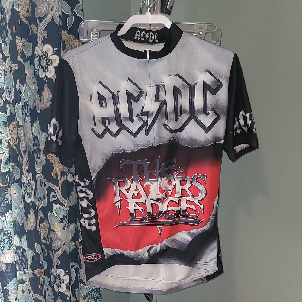 AC/DC Mens Jersey - Black, White, and Red